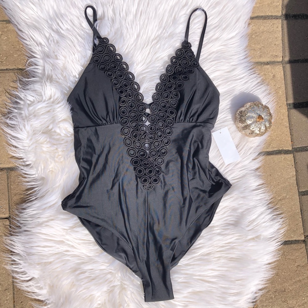 Mandalay black one piece bathing suit